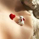 Pendientes de mujer conejo y corazón 1