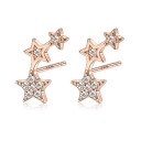 Pendientes de mujer estrella con circonitas 8