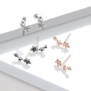 Pendientes de mujer estrella con circonitas 3
