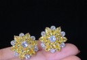 Pendientes de mujer flor con piedras 8