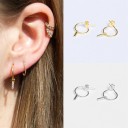 Pendientes de mujer semicirculares con piedras 1
