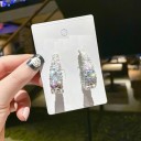 Pendientes de mujer semicírculos con piedras R96 5