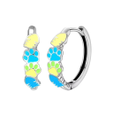 Pendientes de patas luminosos de plata 925 para mujeres Joyería de moda Regalos piedra luminiscente patas para amantes de los animales brilla 4
