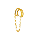 Pendientes dobles elegantes con cadena para cartílago, aspecto moderno punk y hip-hop, joyería de tendencia para mujeres, uso diario 1