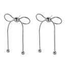 Pendientes Esféricos 3,8 x 2,82 cm Acero Inoxidable Lazo Joyería Fina de Moda para Mujeres Accesorio Elegante para Cada Día 6