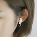 Pendientes mujer gato y pez 2 uds 1