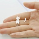 Pendientes mujer gato y pez 2 uds 2