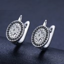 Pendientes ovalados de mujer con piedras 3