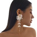 Pendientes Punk Creativos 13 x 5 cm Flor Colgante Joyería Elegante para Mujeres Accesorios Destacados para Fiesta Festival 1