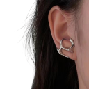 Pendientes punk de moda 2.1 x 2.2 cm estilo hip-hop para chicas joyería de fiesta metálica, accesorios de tendencia para la personalidad 9