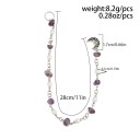 Péndulo para el cabello 28 cm Cadena para el cabello con perlas y estrella Aleación y perlas Elegante adorno capilar para trenzas y cabellos 5