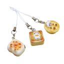 Penduricalhos adoráveis para telefone com tema de gatinhos e pastelaria Penduricalhos adoráveis japoneses para chaves Decoração para telemóvel, mala ou mochila 4
