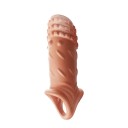 Penisærme med tre rækker fremspring og krydsskravering med en chokering for forlængelse, fastere erektion og stimulering. Diskret emballage. 3