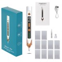 Penna a plasma laser per la rimozione dei difetti della pelle 19 livelli 177x23x22 mm Verruche Nei Neo Tecnologia ionica elettronica Ricarica USB 50 aghi di ricambio 4