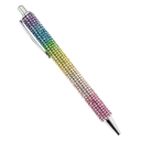 Penna a sfera 14,4 cm Penna metallica rosa-oro con strass Penna elegante per matrimoni e regali Articoli di cancelleria di lusso 8