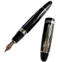 Penna stilografica design classico con finiture in metallo 14,7 x 1,7 cm punta 0,5 mm penna calligrafica per scrittura e firme 7