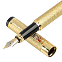 Penna stilografica in metallo punta media 0,5 mm lunghezza 13,5 cm penna a inchiostro design decorativo per scuola ufficio scrittura 1