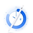 Penna touch per smartphone e tablet con punta intercambiabile, indicatore di batteria e ricarica tramite USB C 2