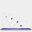 Penna touch per smartphone e tablet con punta intercambiabile, indicatore di batteria e ricarica tramite USB C 3