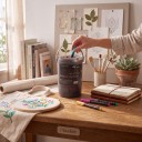 Pennarelli artistici con punta morbida set da 48 pz Pennarelli acrilici con forte copertura Scatola di plastica con manico Per studenti e disegno domestico 9