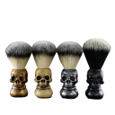 Pennello da barba di lusso a forma di teschio 10,8 x 3,5 cm Setole lunghe in visone 3,5 cm Strumento professionale per la pulizia e la rasatura del viso 1