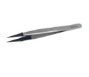 Pensetă antistatică ESD-259A cu capete largi interschimbabile din plastic și mâner din oțel inoxidabil pentru repararea ceasurilor și dispozitivelor 1