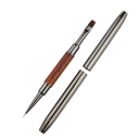 Pensulă dublă pentru unghii pentru modelare și pictură cu husă de protecție, pensulă pentru acril, gel și lac, lucru de precizie 1