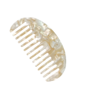 Pente arredondado de acetato para cabelo em forma de meia-lua com dentes largos Pente de cabeleireiro de viagem colorido 5