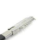 Pente de barbear para desbaste de cabelo com lâmina intercambiável em metal, cabo preto para afinamento de cabelo e styling 5