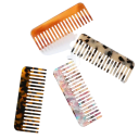 Pente de cabelo de acetato com dentes largos Pente de cabeleireiro de viagem quadrado colorido Pente de styling antistático para todos 12