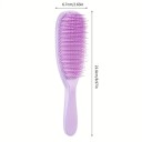 Pente de massagem antistático para cabelo 22,8 x 6,7 cm Escova de desembaraçar com cabo para cabelo molhado e seco Cuidados para cabelo 5