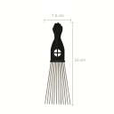 Pente de metal para cabelo afro 23×7,5 cm 12 dentes Ferramenta de styling profissional para cabeleireiro Barbearia Pente de salão para cabelo encaracolado e grosso 2