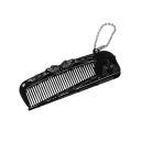 Pente dobrável para cabelo 9–16,5 cm Mini pente de plástico antistático com padrão de borboletas Ponta profissional Pente de bolso preto com alça 3