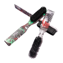 Pente duplo para cabelo e barba Pente de plástico para barbeiro com escova Ferramenta de styling para barbeiro com impressão 7