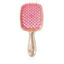 Pente para cabelo com dentes largos 20,3 x 8,3 x 3 cm Pente de massagem respirável com dentes redondos Escova de styling leve para todos os tipos de cabelo 8