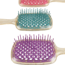 Pente para cabelo com dentes largos 20,3 x 8,3 x 3 cm Pente de massagem respirável com dentes redondos Escova de styling leve para todos os tipos de cabelo 3