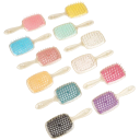 Pente para cabelo com dentes largos 20,3 x 8,3 x 3 cm Pente de massagem respirável com dentes redondos Escova de styling leve para todos 4