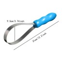 Pente para cuidados de cavalos 31x9,5 cm ABS aço inoxidável escova de montaria raspador antiderrapante pente para gado animais e todos os tipos de cães 2