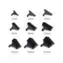 Pentes guia para aparador de cabelo 1 a 21 mm Acessórios de pente universal Pretos Acessórios de cabeleireiro para corte de cabelo e transições 1