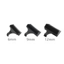 Pentes guia para aparador de cabelo de 6 a 12 mm Acessórios de pente universais pretos Acessórios de cabeleireiro para cortes de comprimento médio 1
