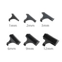 Pentes guias para aparador de cabelo Comprimento de 1 a 12 mm Acessórios universais de pente Preto Acessórios de cabeleireiro para corte de cabelo 1