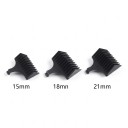 Pentes guias para cortadores de cabelo 15 a 21 mm Acessórios universais de pentes pretos Acessórios de cabeleireiro para comprimentos de corte mais 1