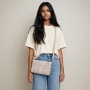 Pénztárca tok Samsung Galaxy S25+ crossbody pánttal és csuklópánttal Flip tok kártytartókkal és cipzáras zsebbel Műbőr 14