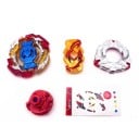 Peonza de combate con pegatinas para niños Desmontable en piezas Metal y plástico Diámetro 6 cm Color rojo y dorado Juguete para batallas con amigos 4