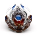 Peonza de combate para niños de metal y plástico Parte superior colorida con emblema decorativo en el centro Diámetro 5,5 cm Juguete para girar 23