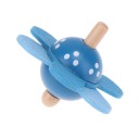 Peonza de madera con flor 7