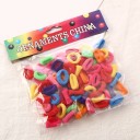 Pequenas gomas de cabelo para crianças e adultos Embalagem de 80 unid. Anéis elásticos de borracha e poliéster Para todos os tipos de cabelo 4