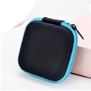 Pequeño estuche moldeado para objetos pequeños de viaje Estuche de cuero PU y EVA con cremallera alrededor Forma cuadrada compacta 7,5 x 5