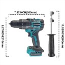 Perceuse à percussion sans fil 18V pour batteries Makita, 220 N.m, 2200 tr/min, mandrin 13 mm, moteur sans balais, bleu-noir, sans batterie 2
