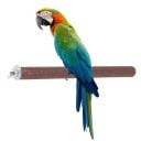 Perch for Parrots for Claw and Beak Filing Straight Shape with Rough Gritty Surface Wood and Metal Secured with a Screw and Wing Nut 3